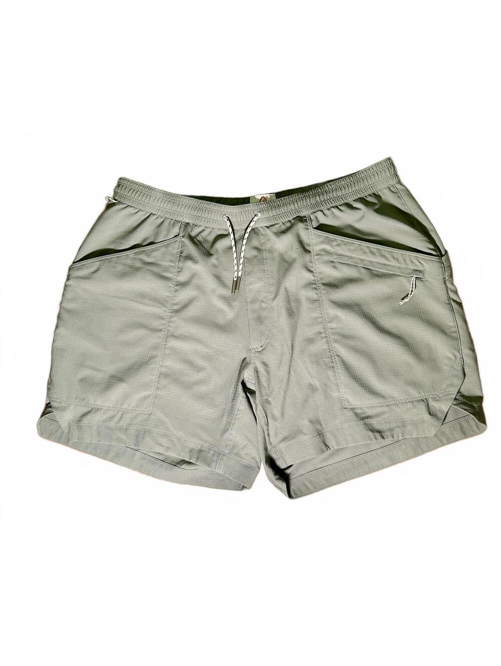 LIVSN Creek Shorts Mens XXL Olive Green Seawool Ripstop Hiking Outdoor Technical